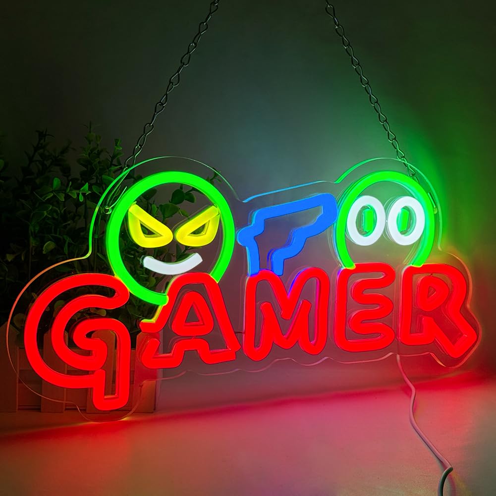 Lighting Christmas Decor - Gamer Neon Sign LED Wall Light