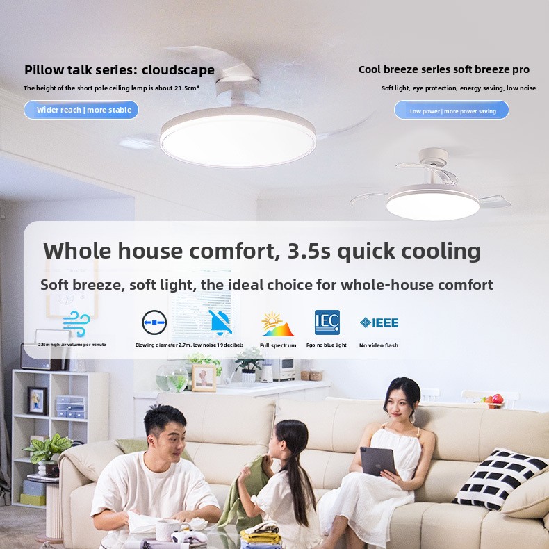 Decor Lighting Ceiling Fans - Simple Ceiling Fan Light Household Chandelier