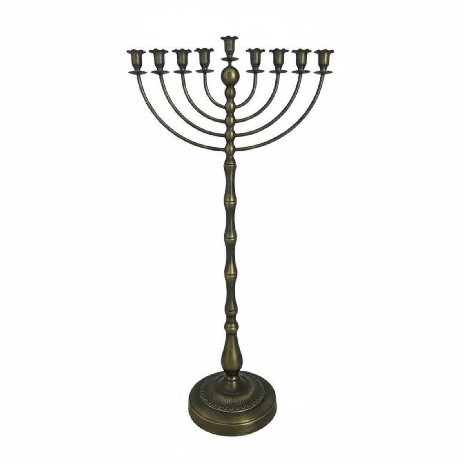 Elegant Decor & Lighting Llc - Antique Bronze Menorah Stand Metal Construction