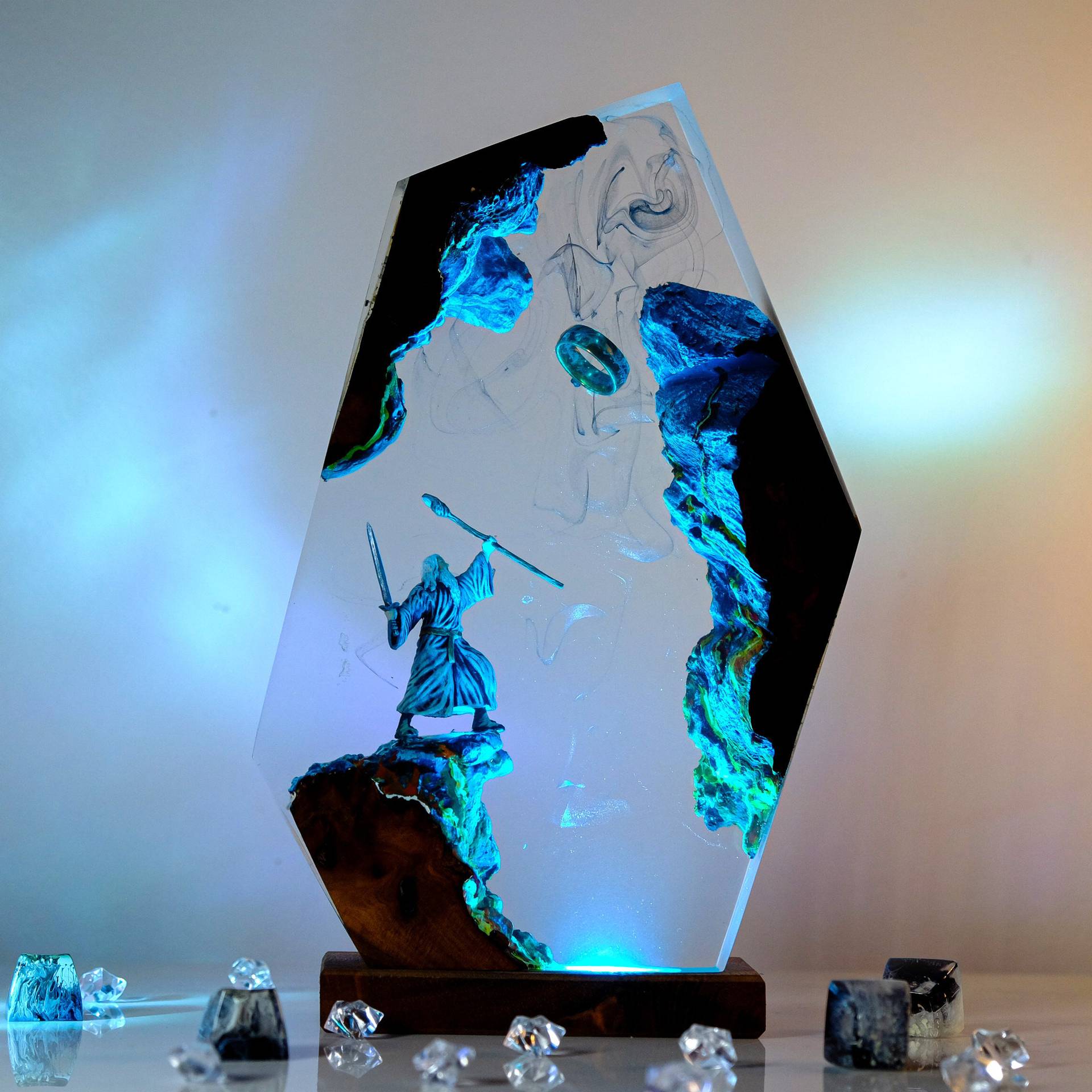 Lighting Christmas Decor - Movie Scence Figure Table Resin Lamp