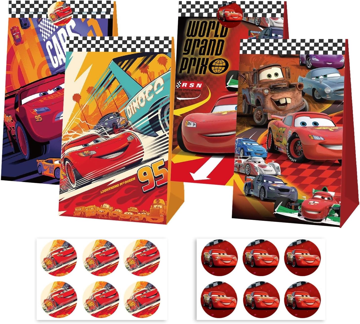 Lighting Mcqueen Decor - Cute Cars Party Favor Gift Bags
