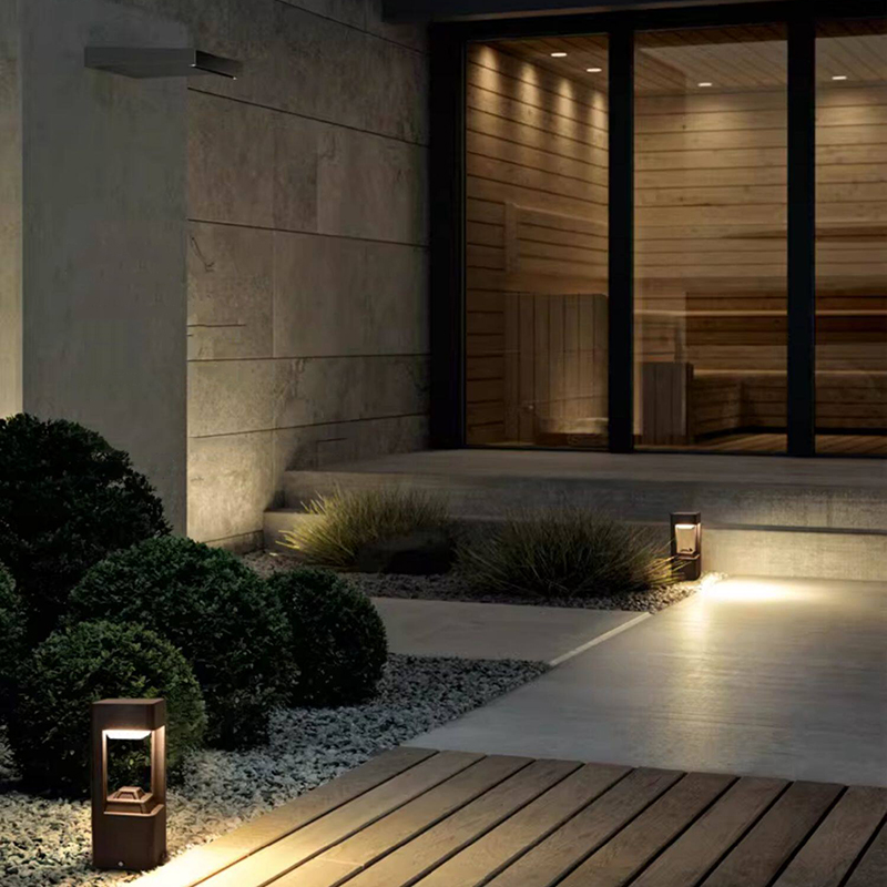 Luminous floor lamp courtyard  - đánh giá và giá Garden Lighting Decor