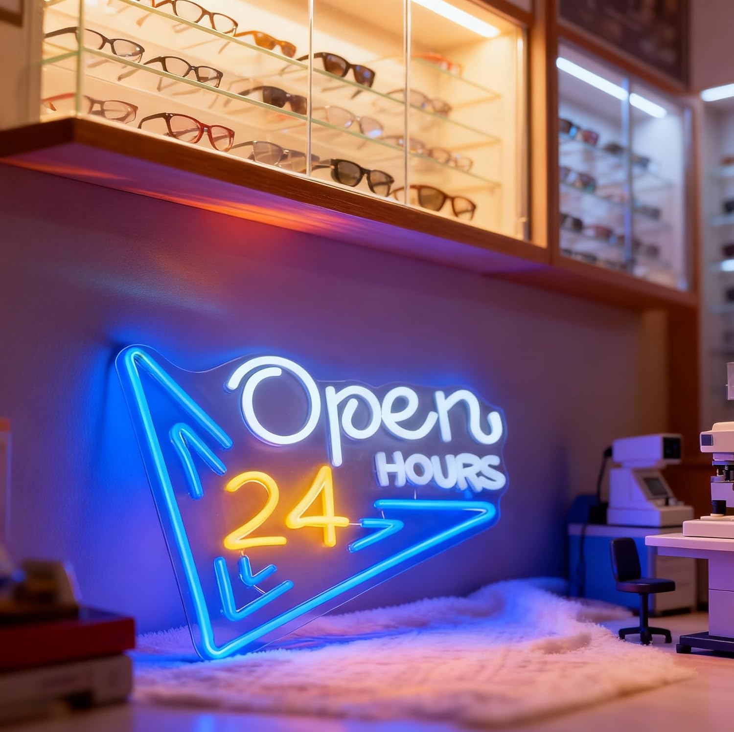  24 Hours Open Neon Sign USB  - đánh giá và giá Decor Lighting Opening Hours