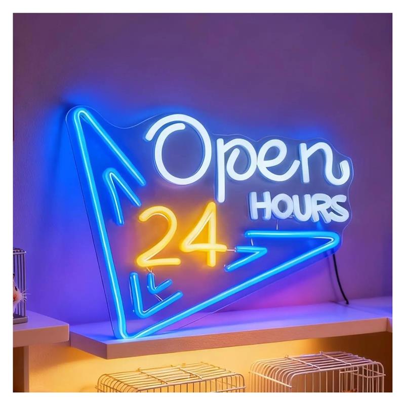 Open 24 Hours Neon Sign USB Po - đánh giá và giá Decor Lighting Opening Hours