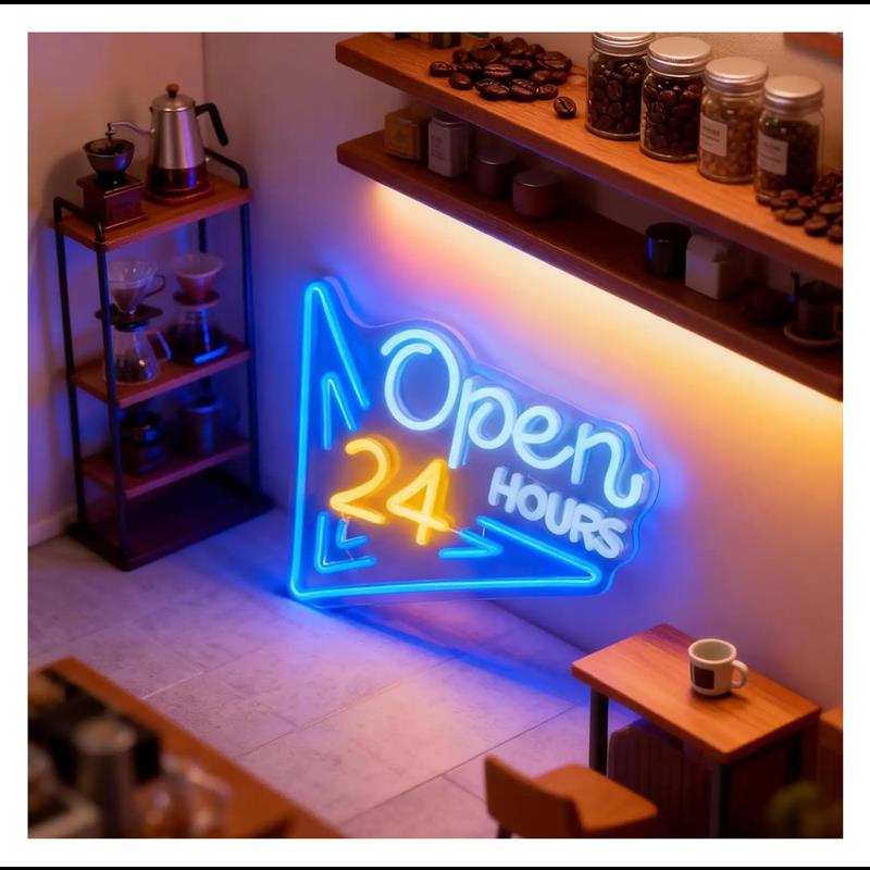 Open 24 Hours Neon Sign USB Po - đánh giá và giá Decor Lighting Opening Hours