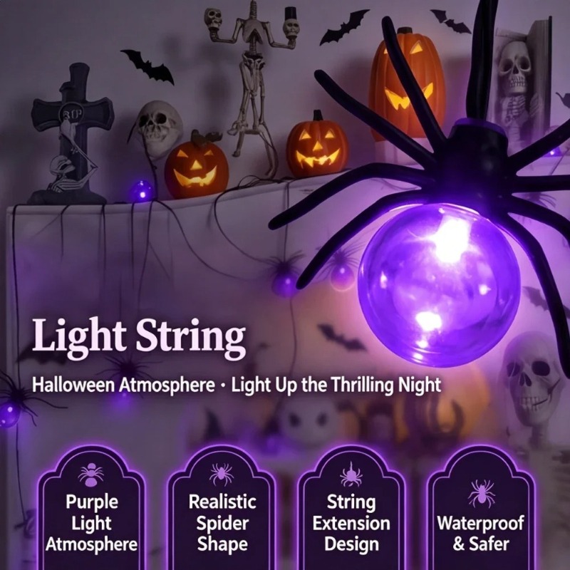 Battery Powered Spider LED Str - đánh giá và giá Garden Lighting Decor