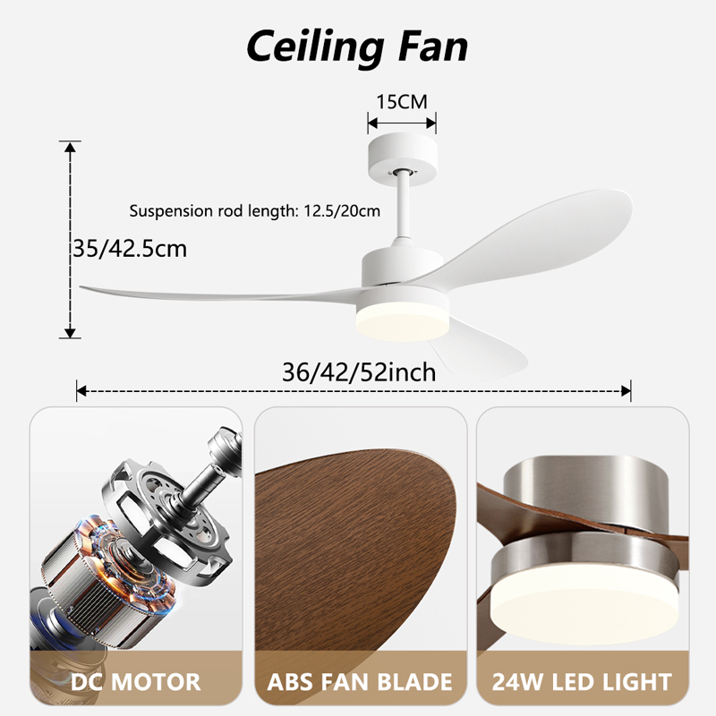 36/42/52 Inch Ceiling Fan Indu - đánh giá và giá Decor Lighting Ceiling Fans