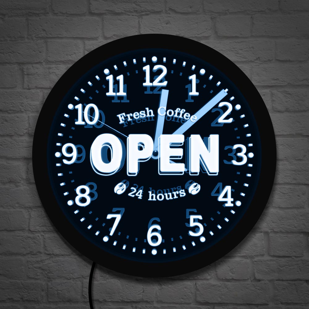 Fresh Coffee Open 24 Hours LED - đánh giá và giá Decor Lighting Opening Hours