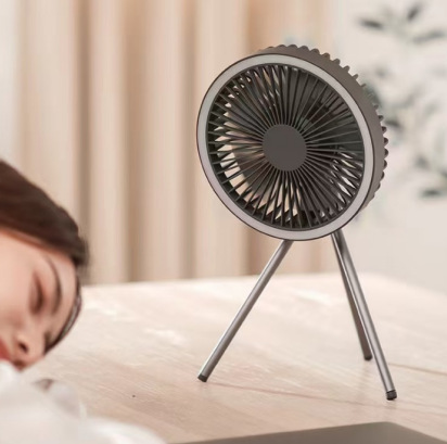 Portable Camping Fan with LED  - đánh giá và giá Floor Lamp Tripod