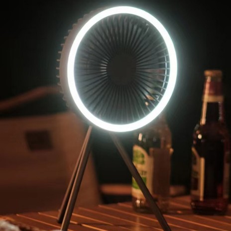 Portable Camping Fan with LED  - đánh giá và giá Floor Lamp Tripod