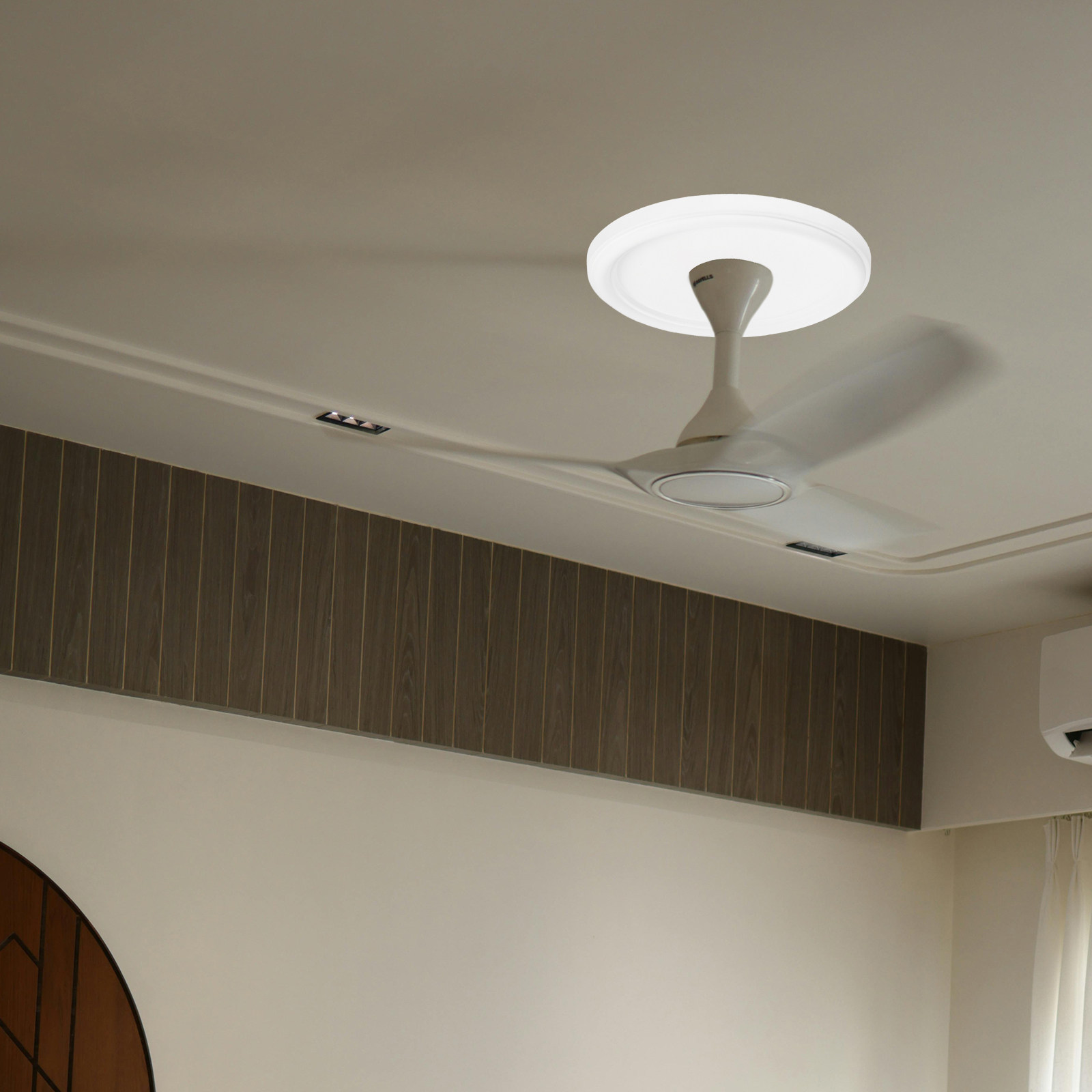 White Round Ceiling Medallion  - đánh giá và giá Decor Lighting Ceiling Fans