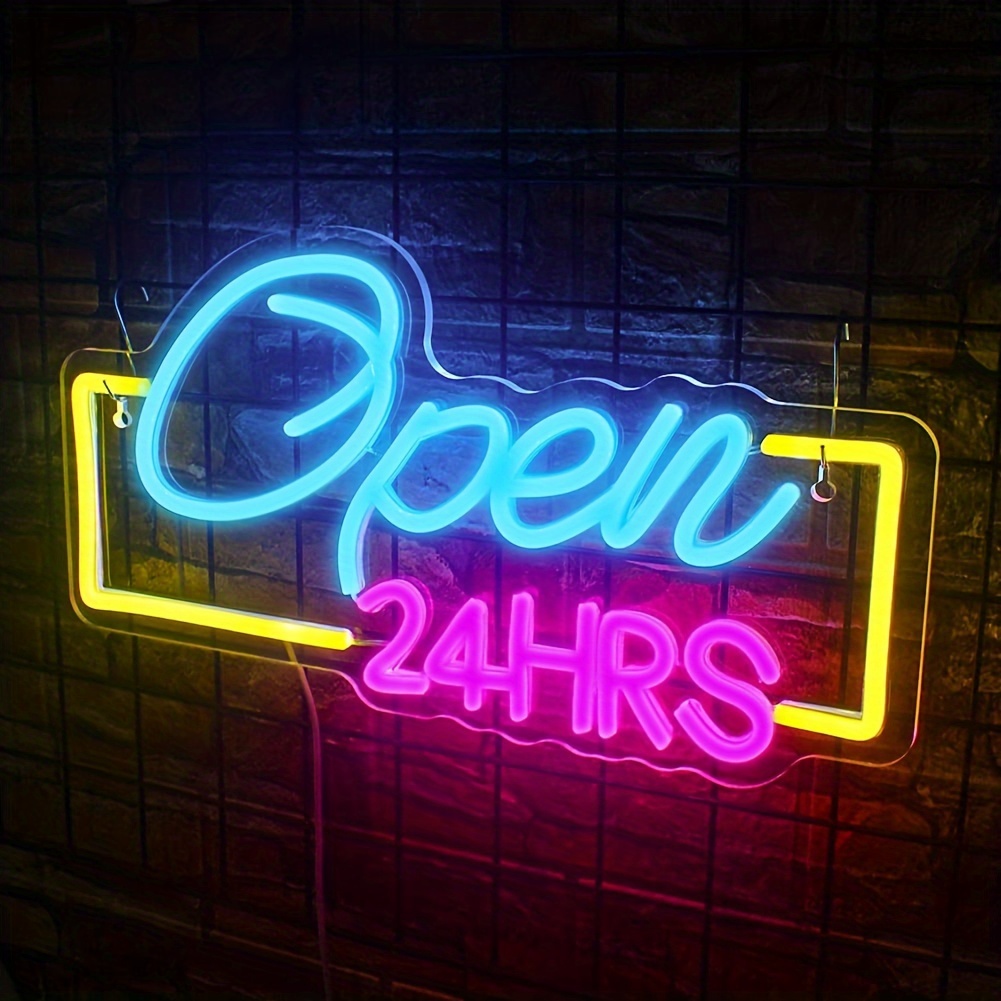 Open 24 Hours Led Neon Signs L - đánh giá và giá Decor Lighting Opening Hours