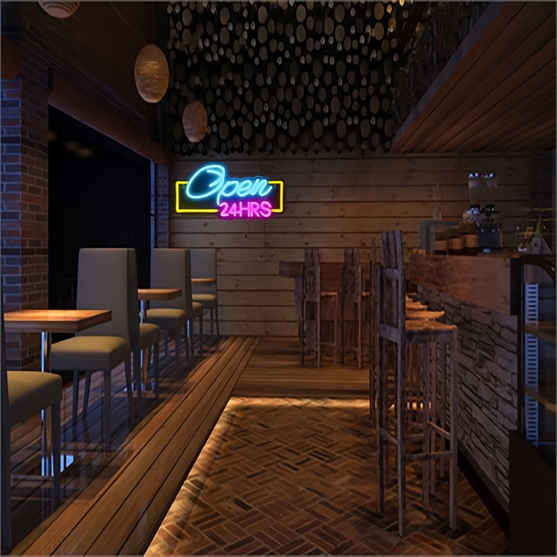 Open 24 Hours Led Neon Signs L - đánh giá và giá Decor Lighting Opening Hours