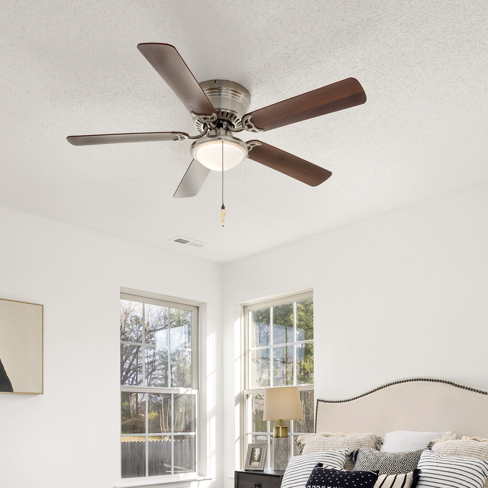Glass and Metal Fan Pull Chain - đánh giá và giá Decor Lighting Ceiling Fans