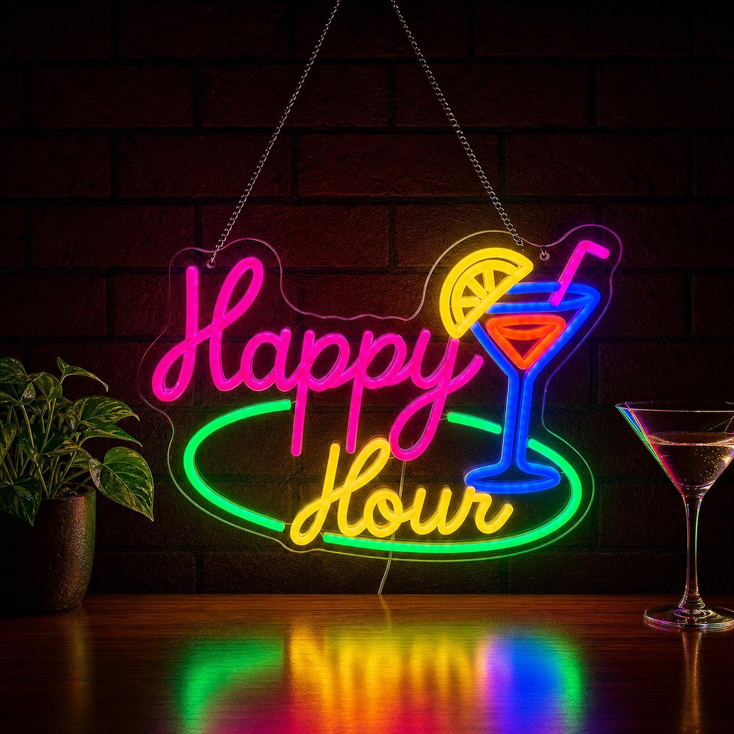 Happy Hour Cocktail LED Neon S - đánh giá và giá Decor Lighting Opening Hours