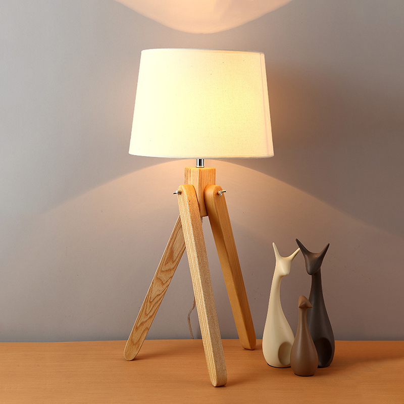 Bắc Âu Bằng Gỗ Đèn Sàn Gỗ Chụp - đánh giá và giá Floor Lamp Tripod