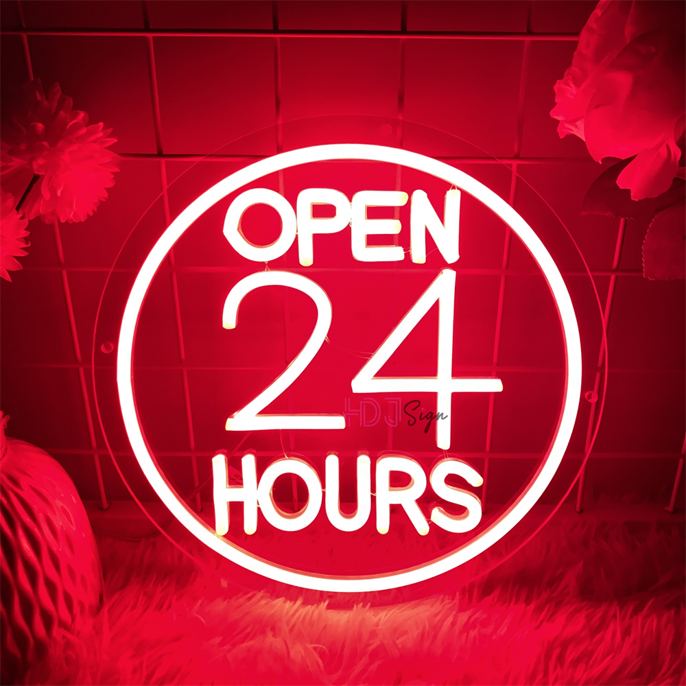 Neon Led Signs open 24 hour Co - đánh giá và giá Decor Lighting Opening Hours