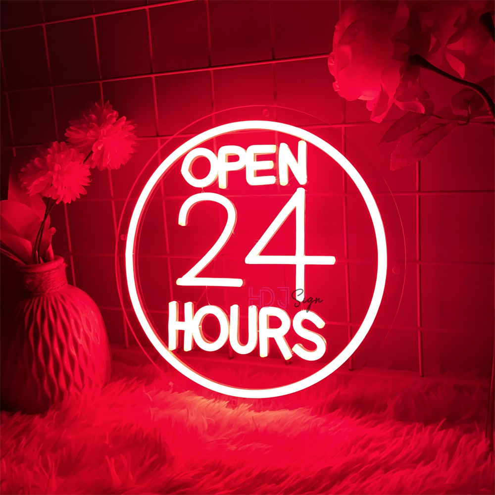 Neon Led Signs open 24 hour Co - đánh giá và giá Decor Lighting Opening Hours