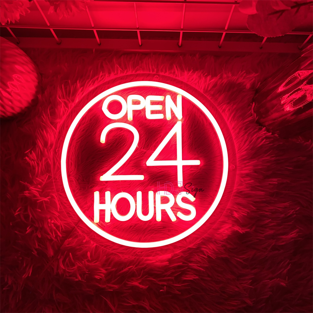 Neon Led Signs open 24 hour Co - đánh giá và giá Decor Lighting Opening Hours