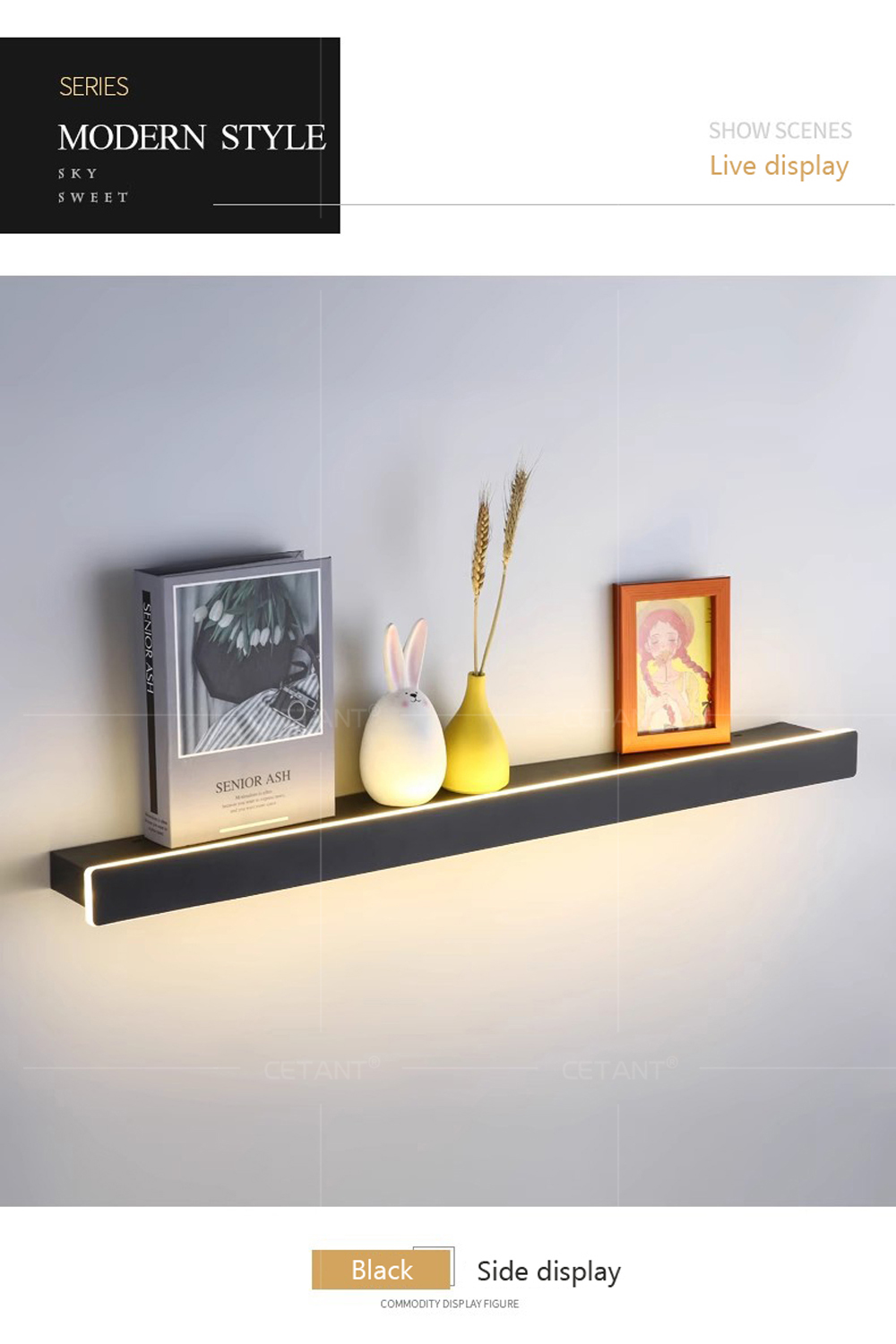 Modern LED Illuminated Floatin - đánh giá và giá Lighting Room Decor Photo