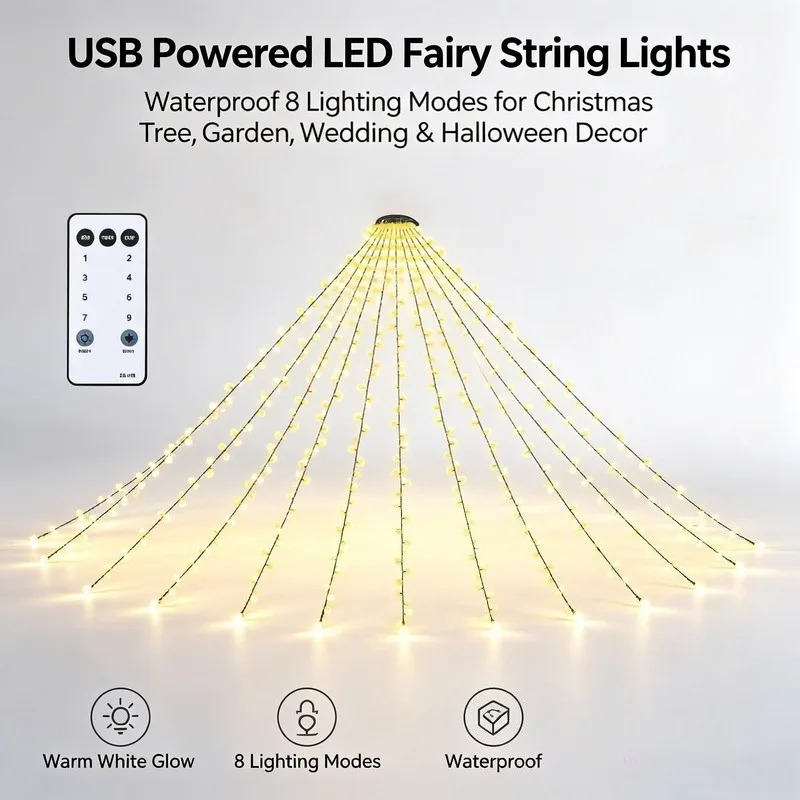 Waterproof USB LED String Ligh - đánh giá và giá Lighting Christmas Decor