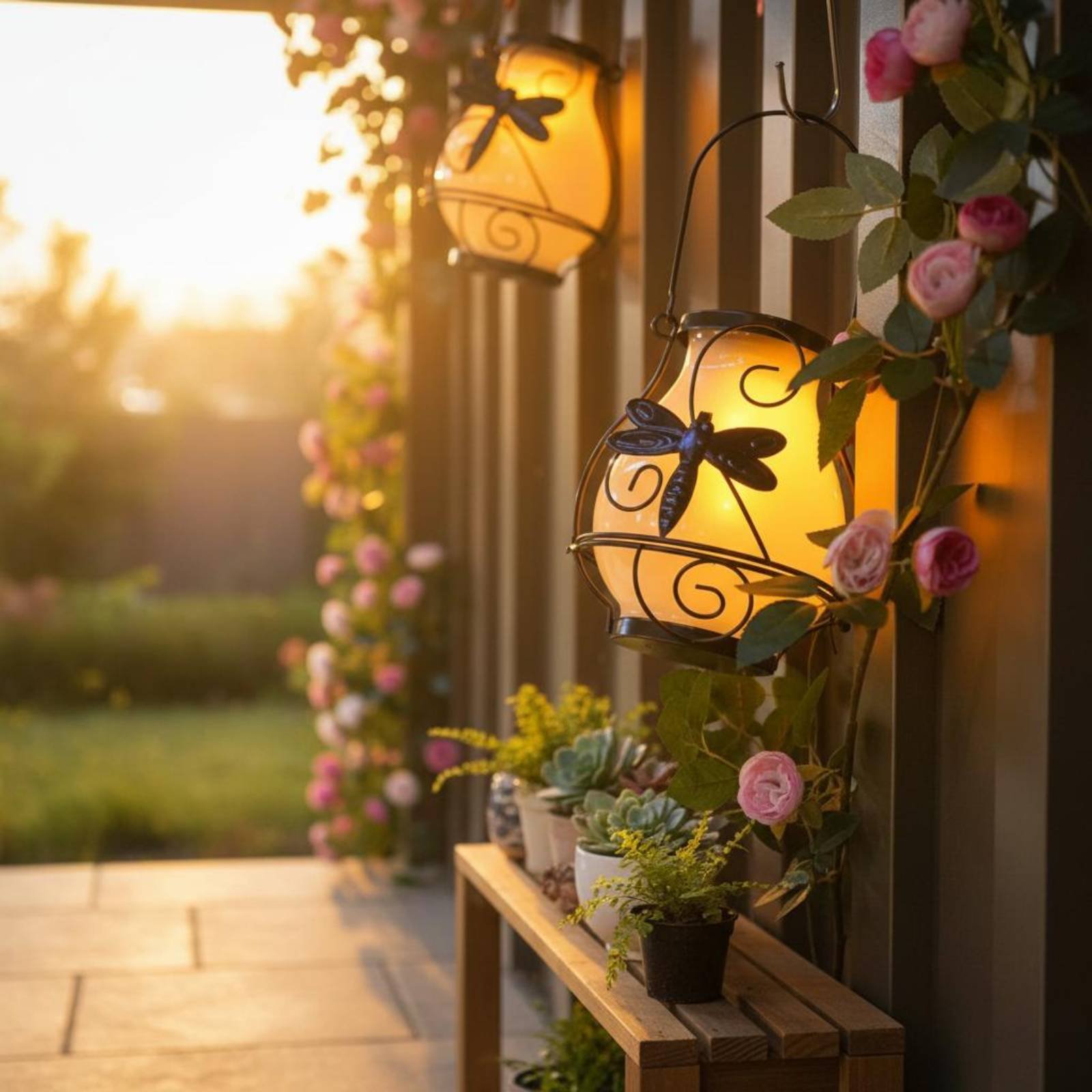 Solar Butterfly Lantern Waterp - đánh giá và giá Garden Lighting Decor