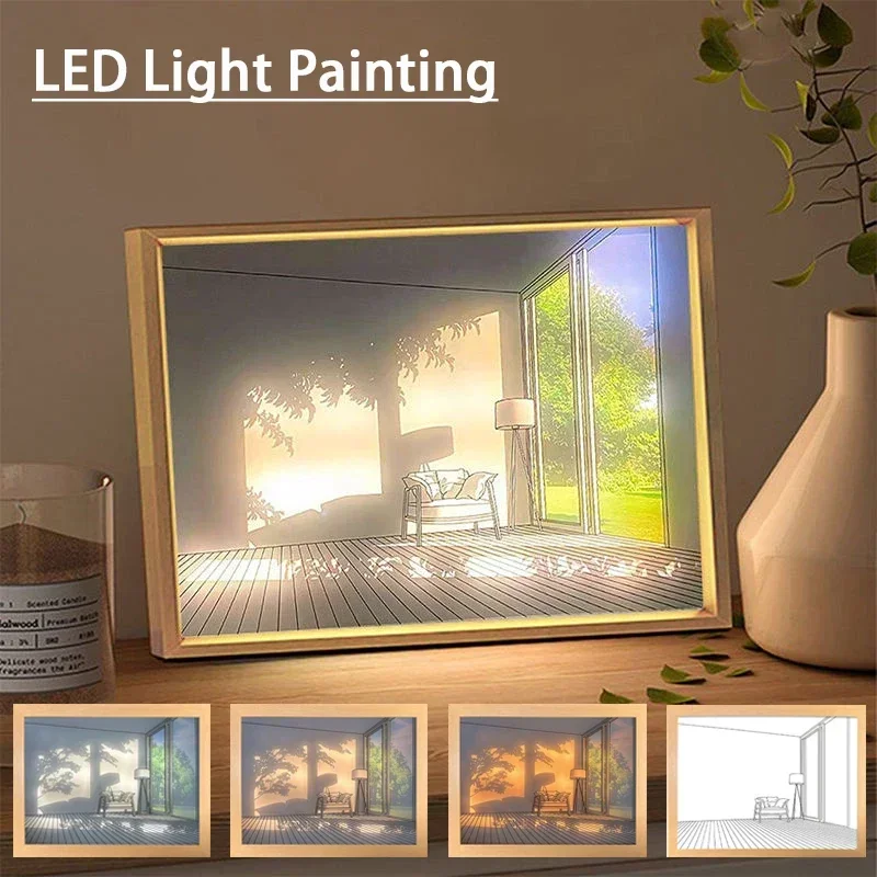 Decorative LED Light Painting  - đánh giá và giá Lighting Room Decor Photo