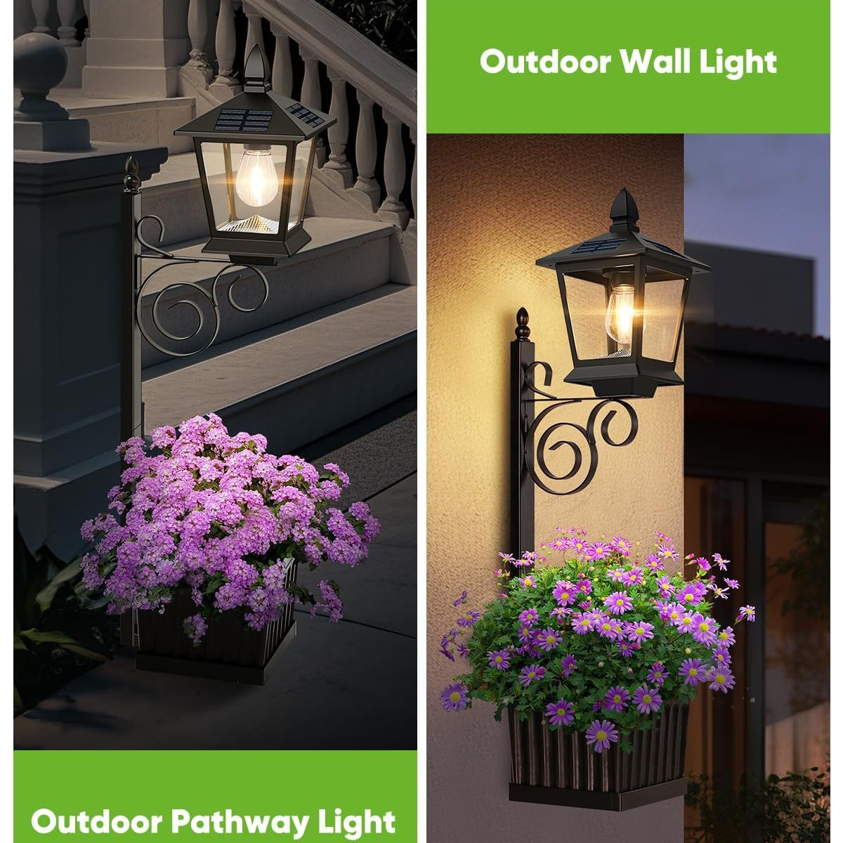 2 in 1 Solar Planter Lamp Wate - đánh giá và giá Garden Lighting Decor