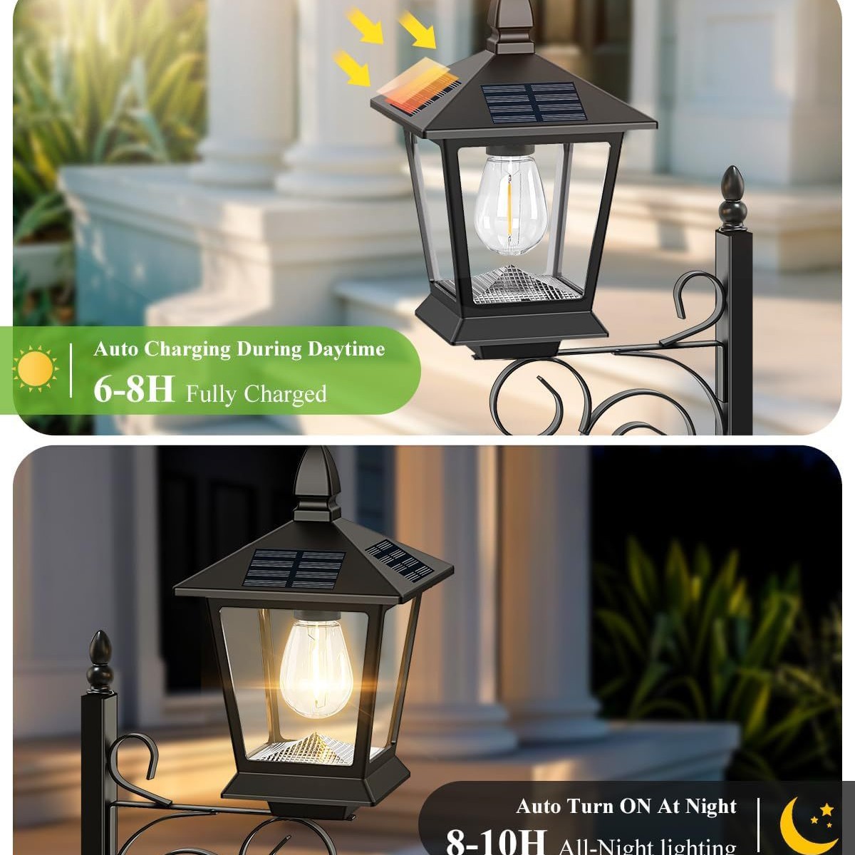2 in 1 Solar Planter Lamp Wate - đánh giá và giá Garden Lighting Decor