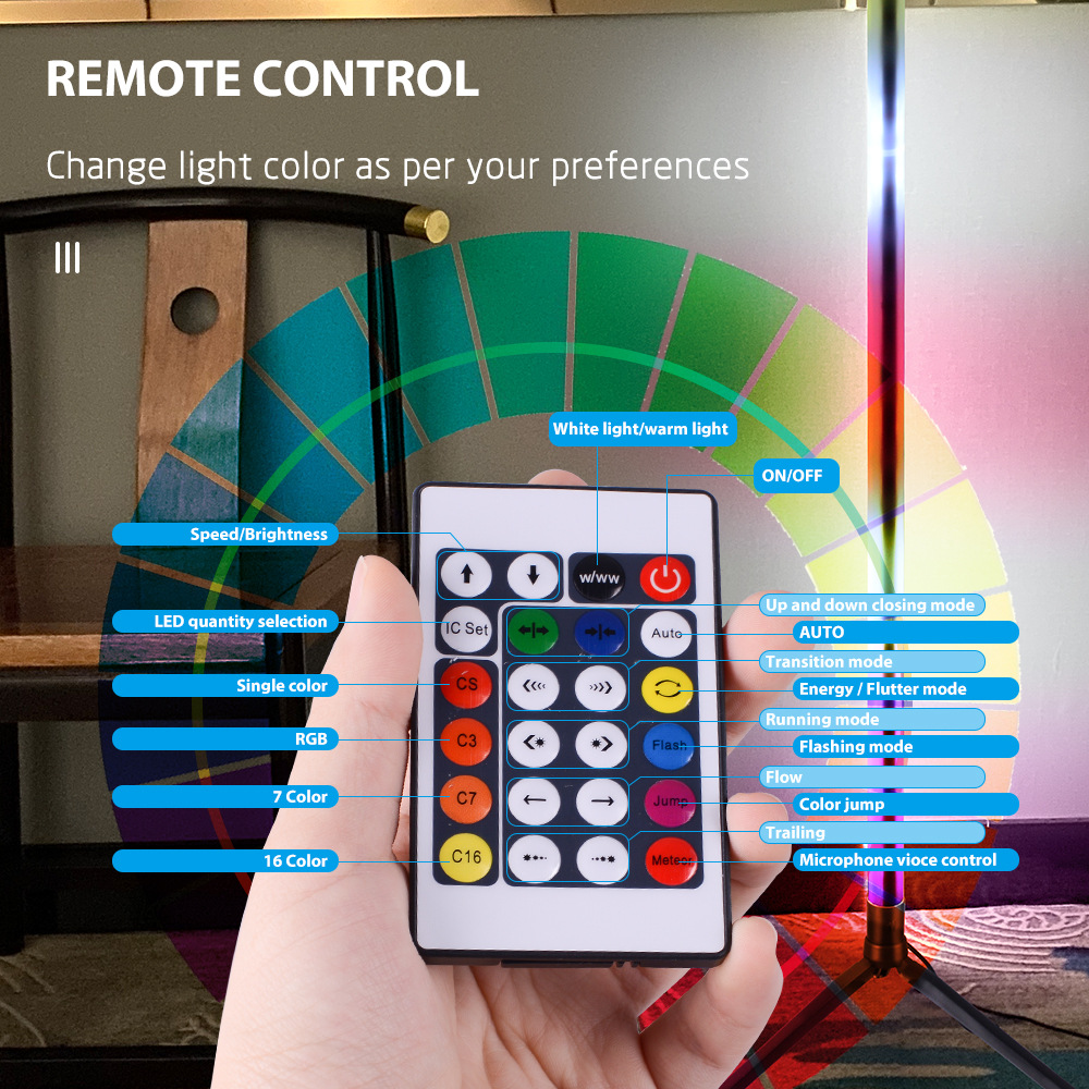 RGB Dream Colors LED Floor Lam - đánh giá và giá Floor Lamp Tripod