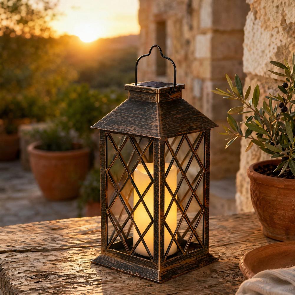 Retro Solar Lantern, Outdoor S - đánh giá và giá Garden Lighting Decor