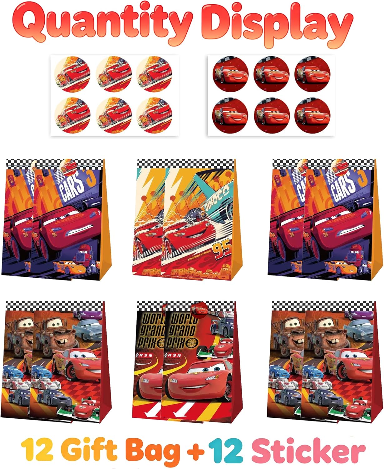 Cute Cars Party Favor Gift Bag - đánh giá và giá Lighting Mcqueen Decor