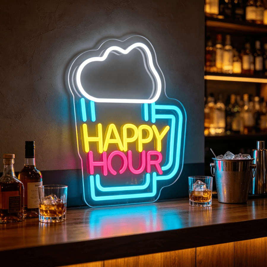 Happy Hour Beer Mug LED Wall L - đánh giá và giá Decor Lighting Opening Hours