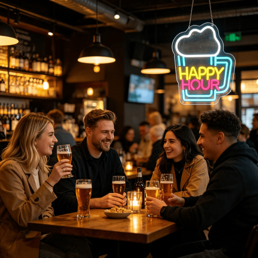 Happy Hour Beer Mug LED Wall L - đánh giá và giá Decor Lighting Opening Hours
