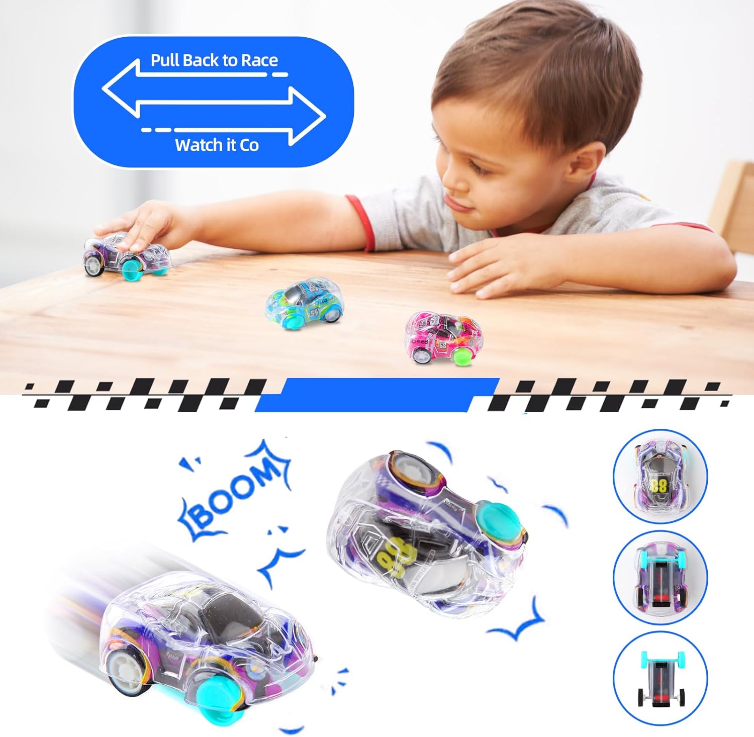 12/100Pcs Mini Pull Back Cars  - đánh giá và giá Lighting Mcqueen Decor