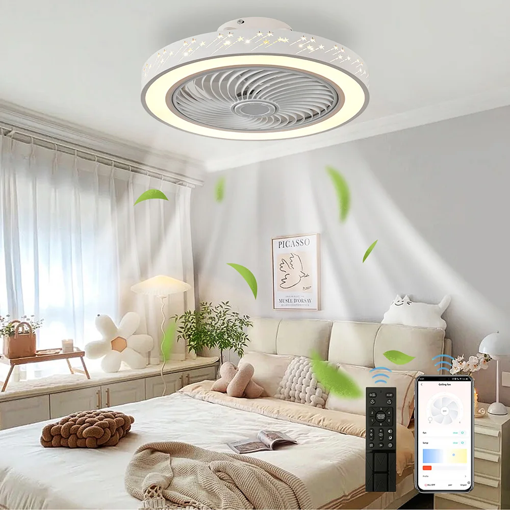 Smart App ceiling fan 46CM fan - đánh giá và giá Decor Lighting Ceiling Fans