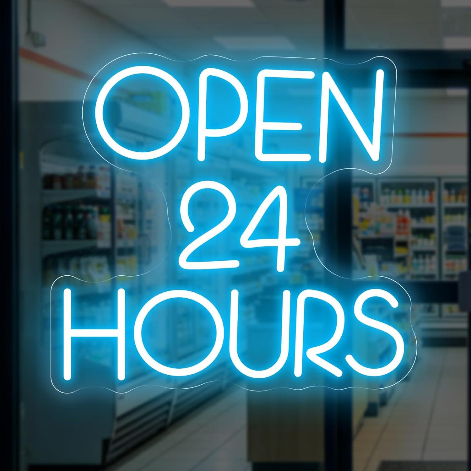Open 24 Hours Neon Sign USB Di - đánh giá và giá Decor Lighting Opening Hours