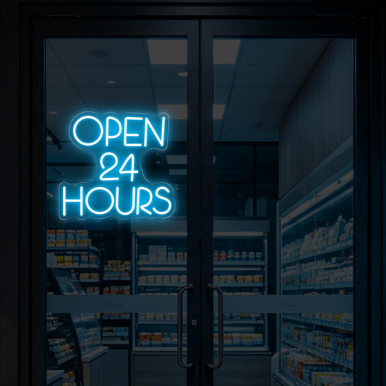 Open 24 Hours Neon Sign USB Di - đánh giá và giá Decor Lighting Opening Hours