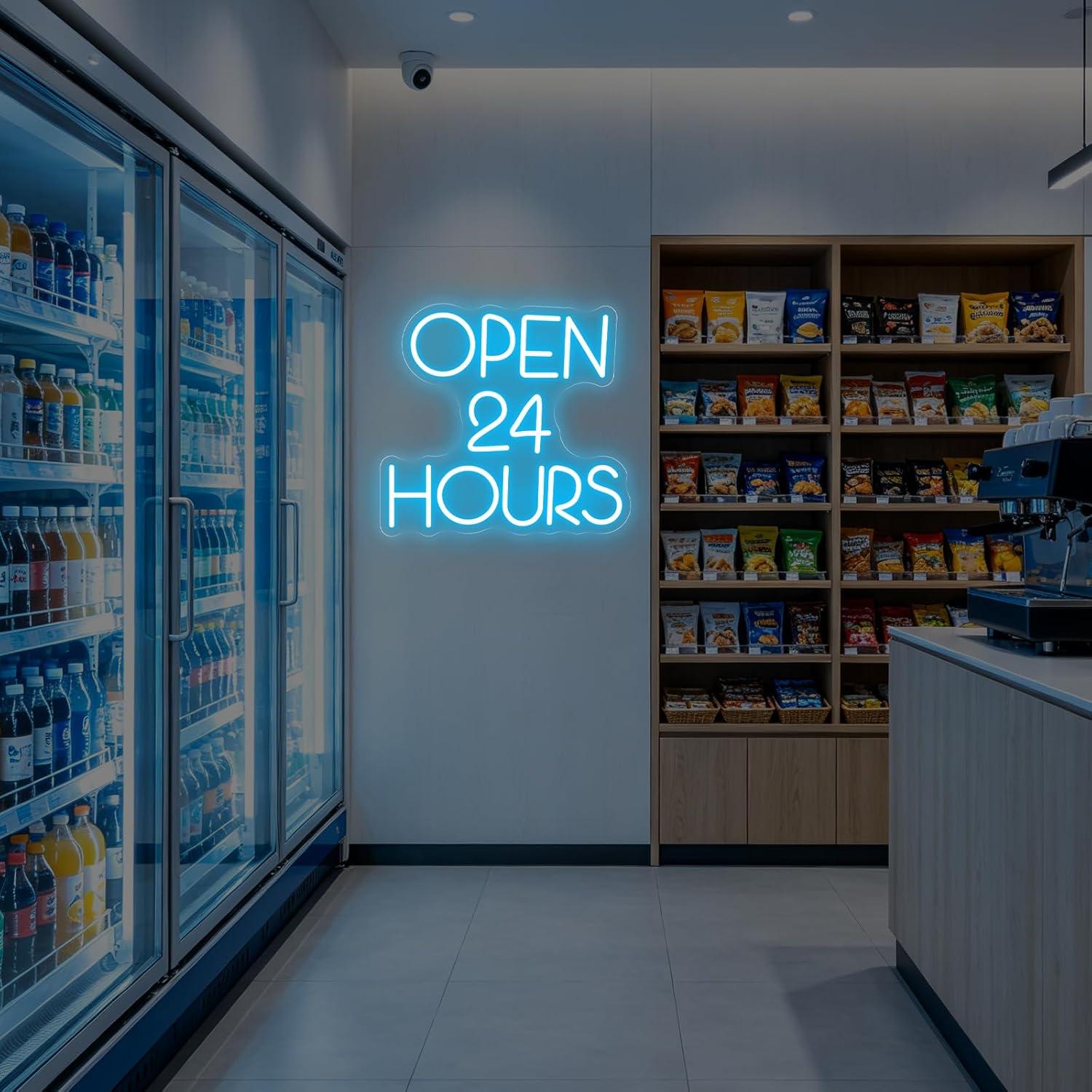 Open 24 Hours Neon Sign USB Di - đánh giá và giá Decor Lighting Opening Hours