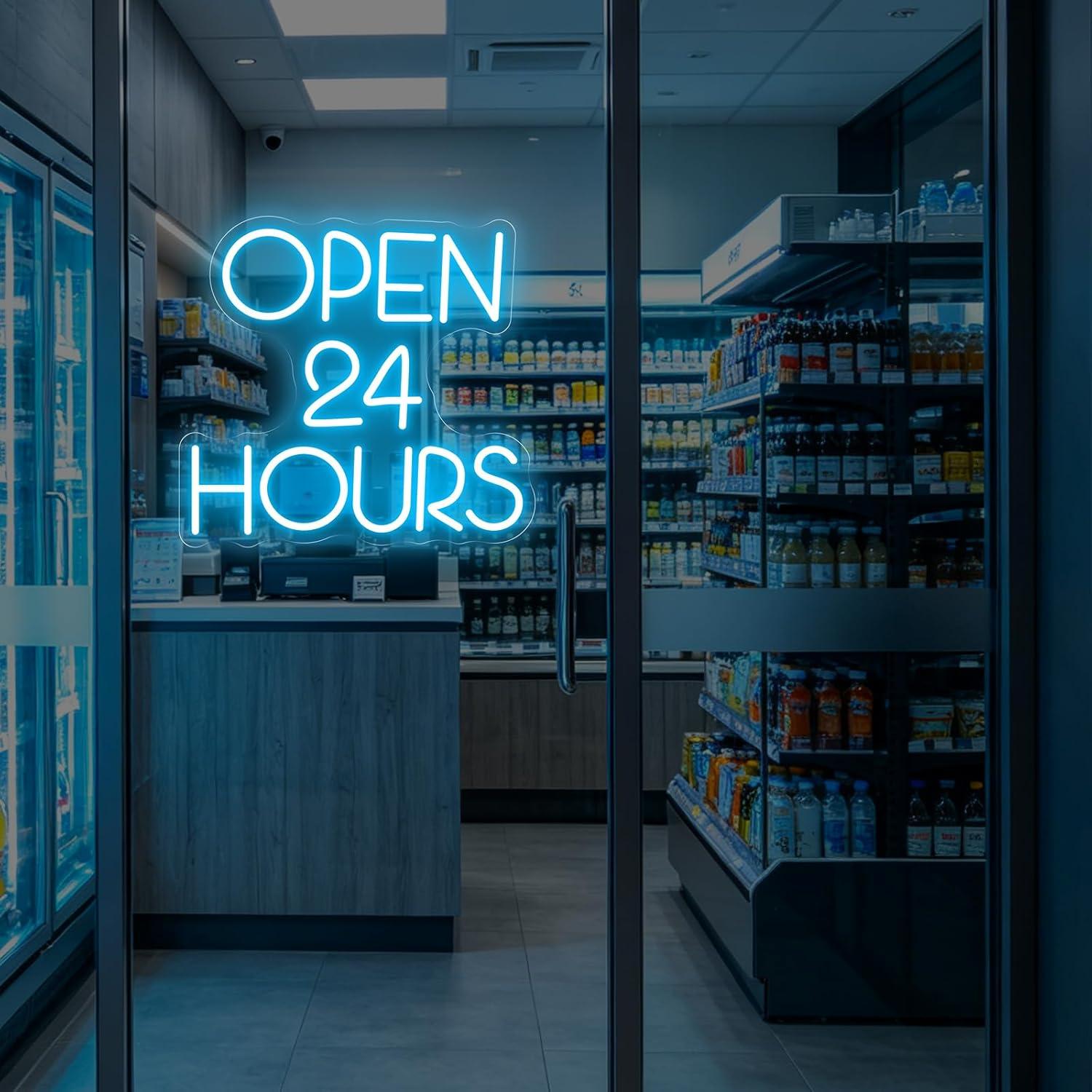 Open 24 Hours Neon Sign USB Di - đánh giá và giá Decor Lighting Opening Hours