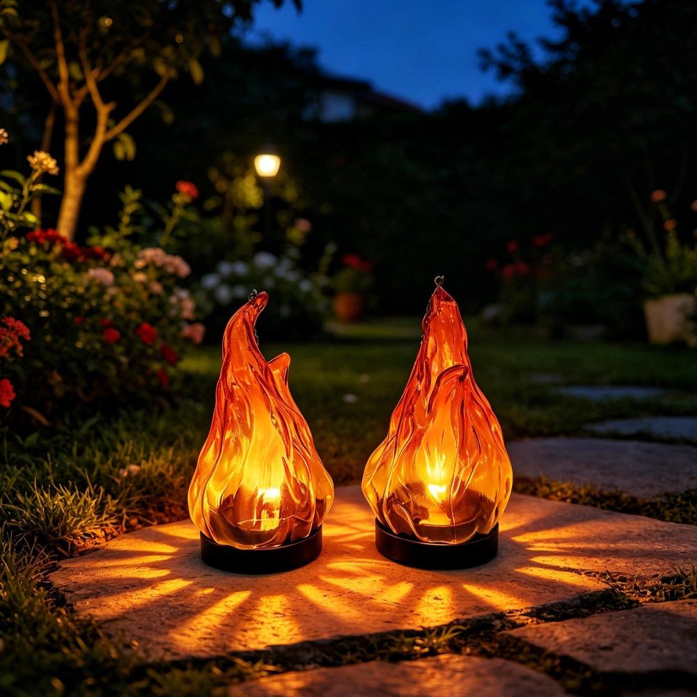 Solar Flame Hanging Lantern Li - đánh giá và giá Garden Lighting Decor