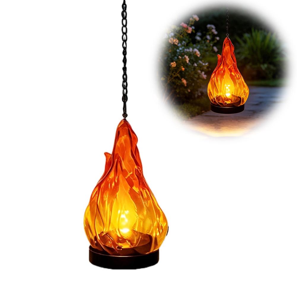 Solar Flame Hanging Lantern Li - đánh giá và giá Garden Lighting Decor