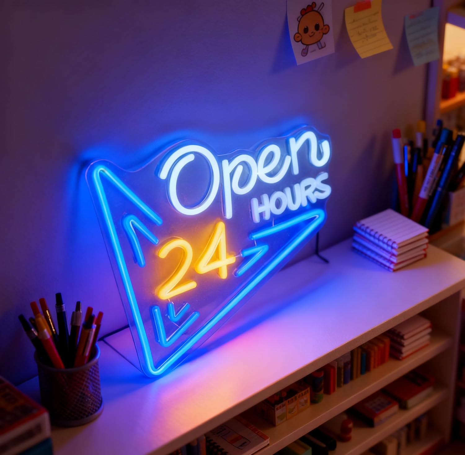 24 Hours Open Neon Sign LED Ne - đánh giá và giá Decor Lighting Opening Hours