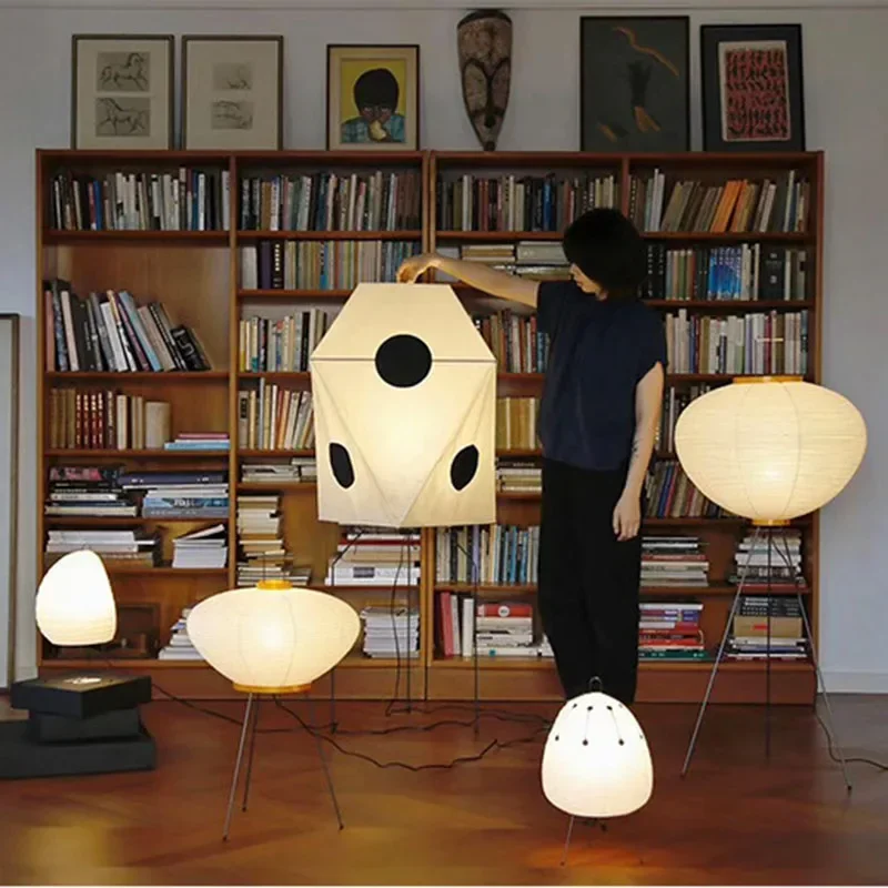Japanese Akari Noguchi Rice Pa - đánh giá và giá Floor Lamp Tripod