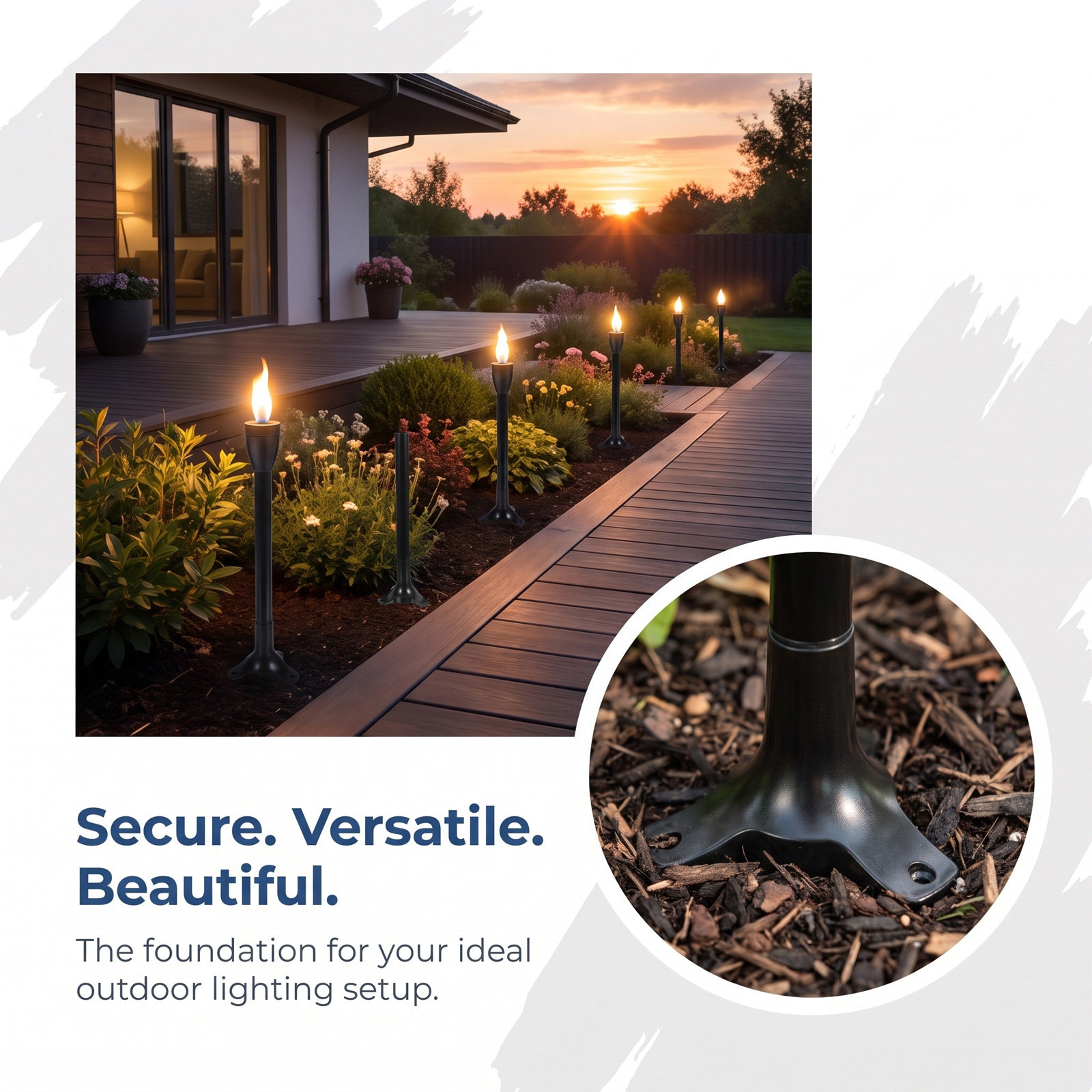 6Set Garden Torch Stake Replac - đánh giá và giá Garden Lighting Decor