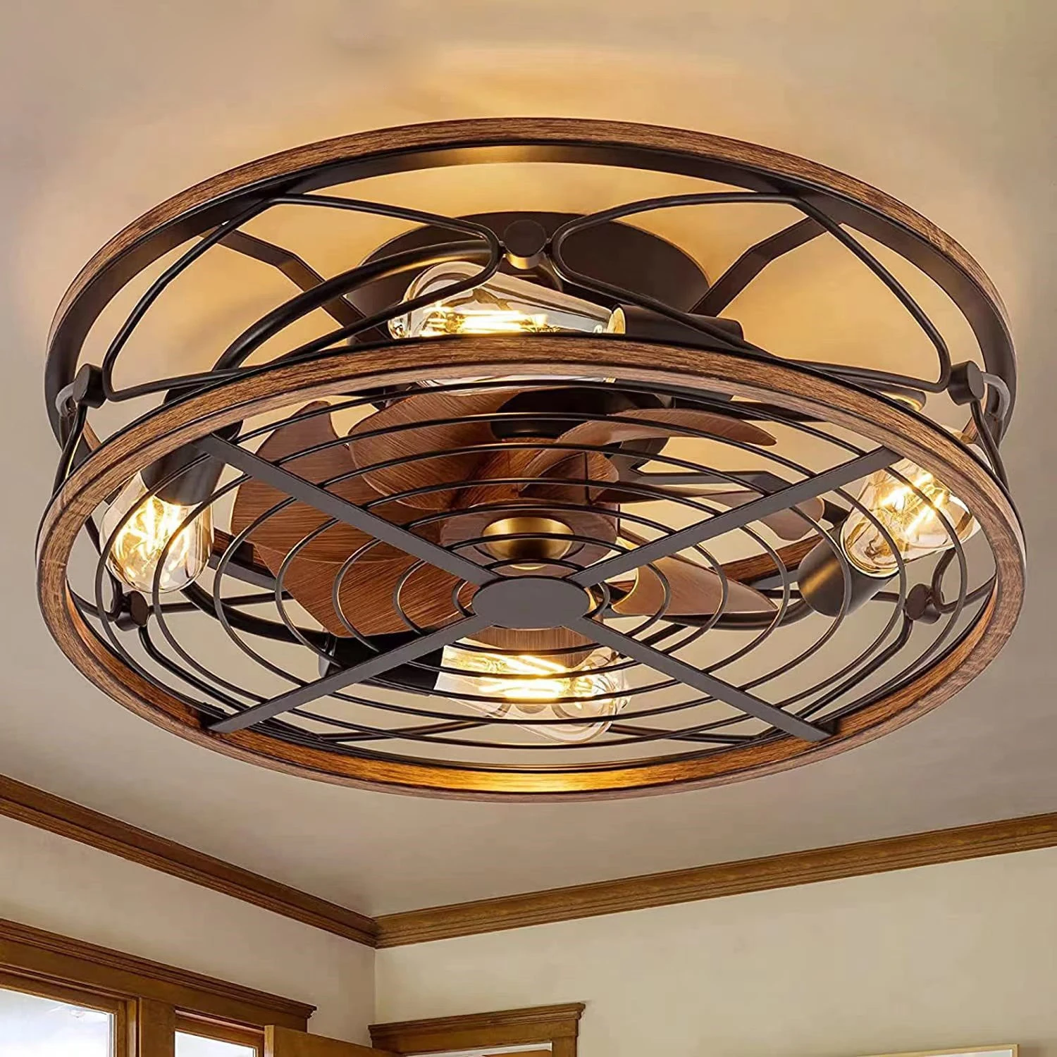 Retro living room ceiling fan  - đánh giá và giá Decor Lighting Ceiling Fans