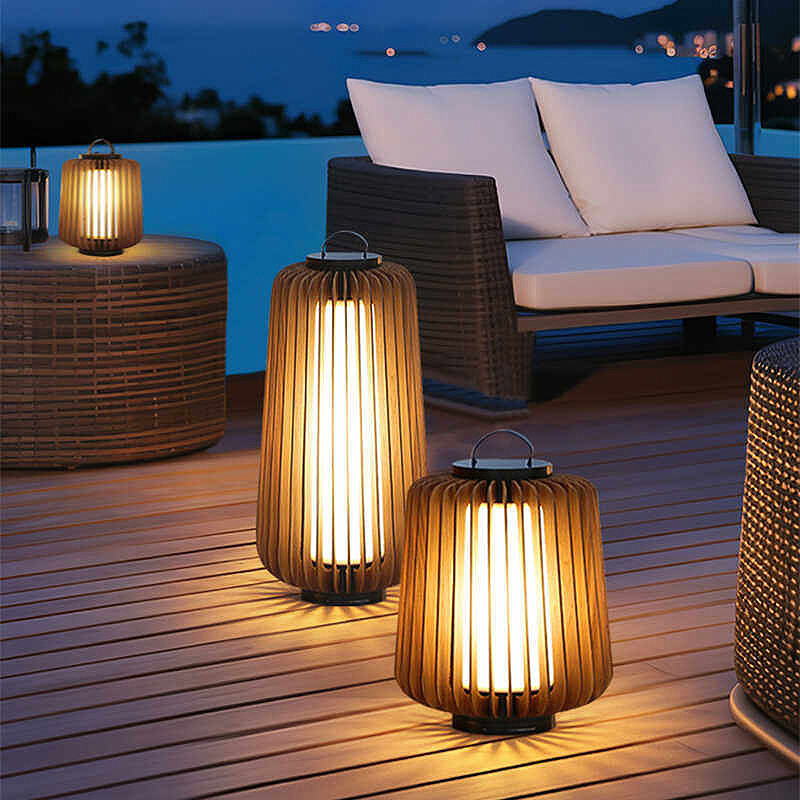 Luminous floor lamp courtyard  - đánh giá và giá Garden Lighting Decor