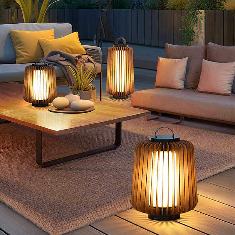 Luminous floor lamp courtyard  - đánh giá và giá Garden Lighting Decor