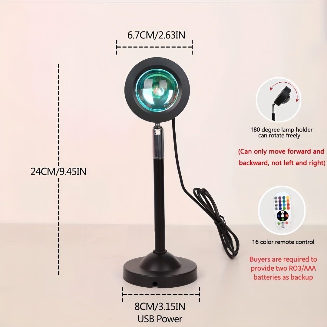 16 Color Sunset Projection Lam - đánh giá và giá Lighting Room Decor Photo